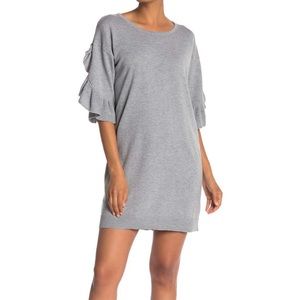NWT MAX STUDIO RUFFLE 3/4 SLEEVE SPRING FALL DRESS